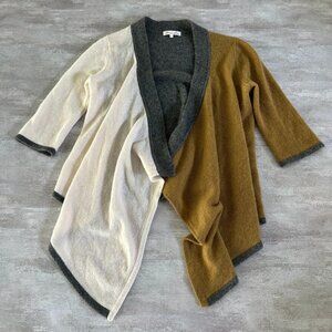 Minnie Rose 100% Cashmere Cardigan Sweater Womens XS Colorblock